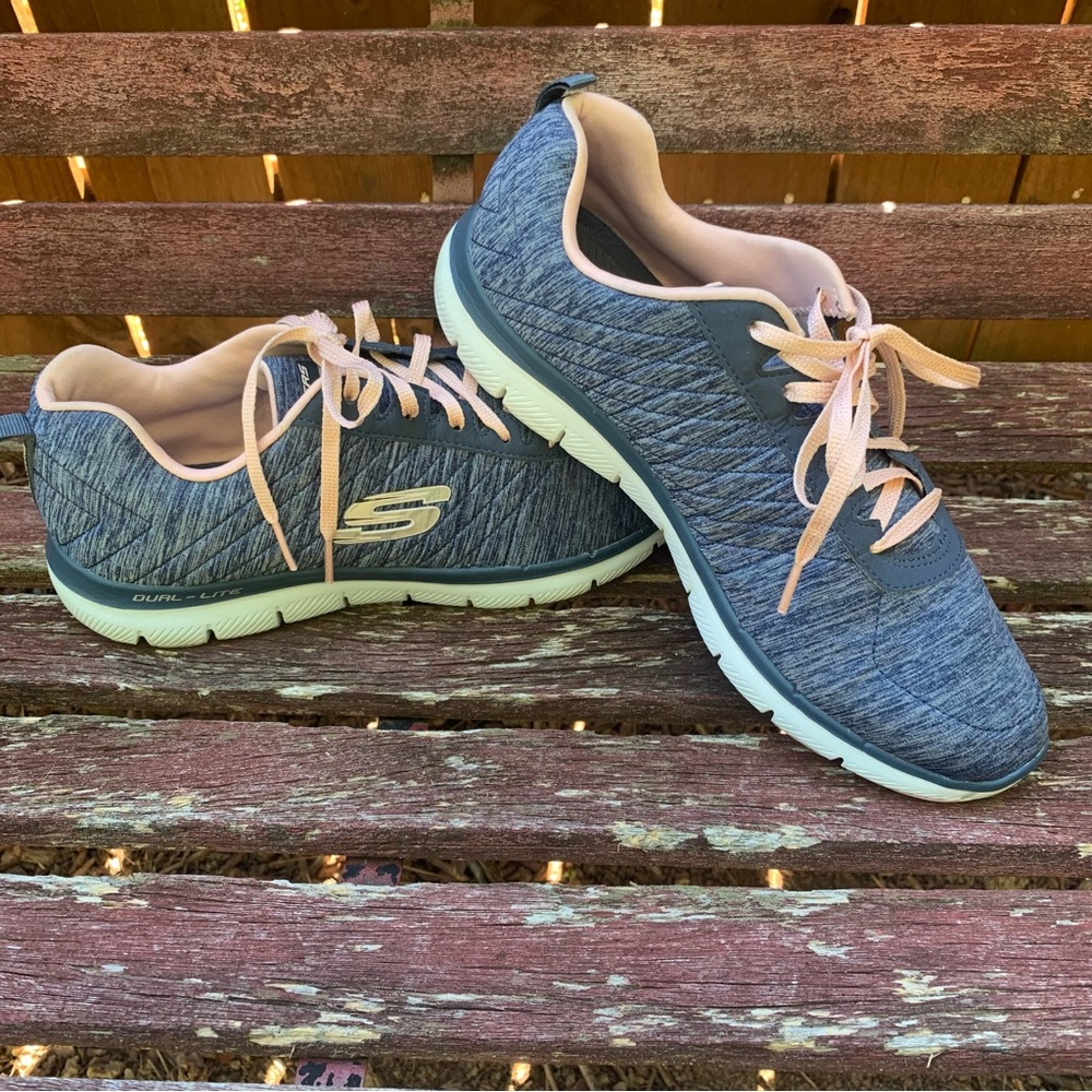 Skechers Womens Flex Appeal 2.0 | Size 11 |  Navy / Pink - Picture 9 of 9